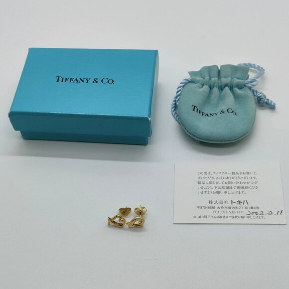 Tiffany and Co. Pierced Earring Loving Heart Picasso Gold 566-082325 - Picture 9 of 9